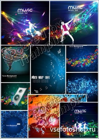     -  Musical backgrounds in a vector