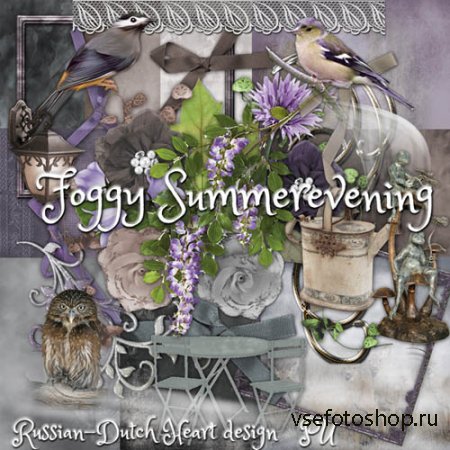 Scrap - Foggy Summerevening PNG and JPG
