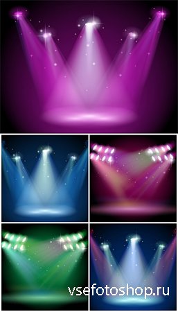  ,   / Lighting spotlights, vector backgrounds