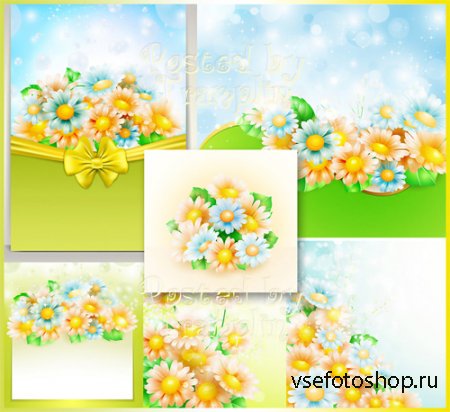     - Flower backgrounds in a vector