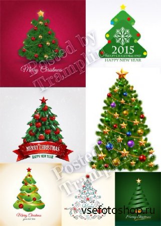    - New Year trees in a vector