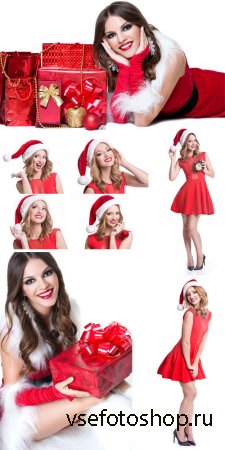 Christmas girl, Christmas costumes - stock photos