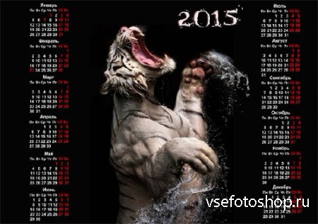 Календарная сетка - Прыжок тигра