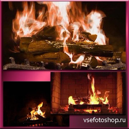    -  /  Fireplace and Fire - Footage