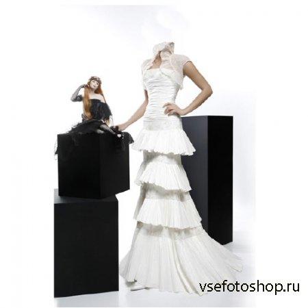 Шаблон для фото - В белом платье