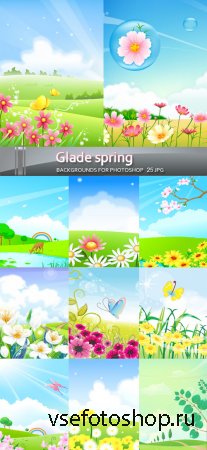 Весенние фоны - Цветущие поляны