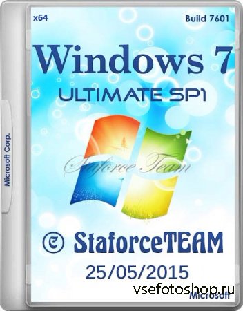 Windows 7 Build 7601 Ultimate SP1 RTM 25.05.2015 StaforceTEAM (x64/DE/EN/RU)