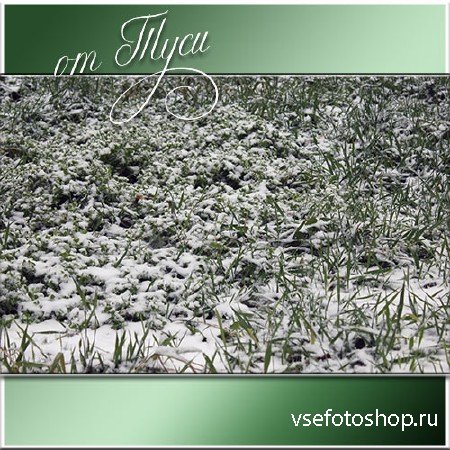 Снег на зелёной траве - Живое видео