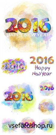 2016 Christmas and New Year vector