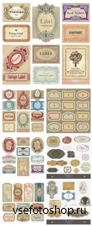 Vintage vector labels set