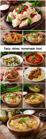 Tasty dishes, homemade food