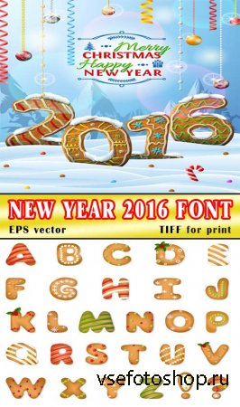    / New Year alphabet cookies (tiff for print)