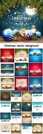 Christmas winter backgrounds, vector Christmas decoration
