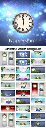 Vector Christmas banners, backgrounds