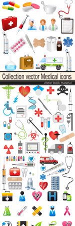 Collection vector Medical icons