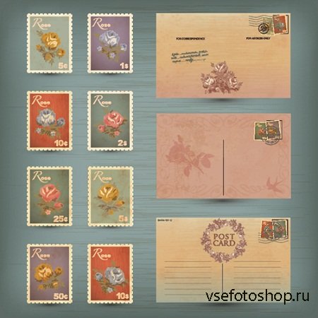 Vintage postcards, envelopes and stamps (part 2)