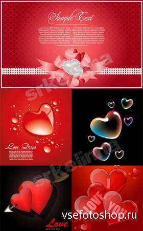    1 - Collection of vector hearts 1