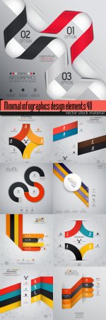 Minimal infographics design elements 40