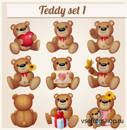 Cartoon bears and Teddy bears 