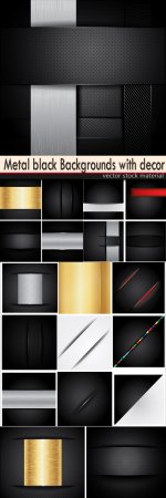 Metal black Backgrounds with decor