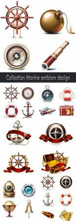 Collection Marine emblem design