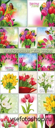    - Backgrounds with tulips