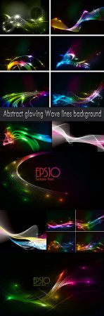 Abstract glowing Wave lines background