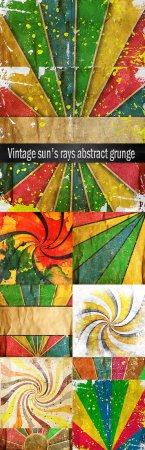 Vintage sun's rays abstract grunge