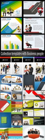Collection templates with Business people
