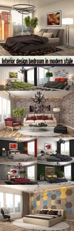 Interior design bedroom in modern style