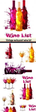 Vintage restaurant wine list