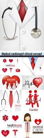 Medical cardiologist clinical concept