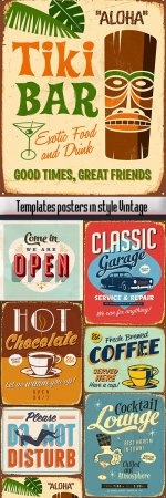 Templates posters in style Vintage