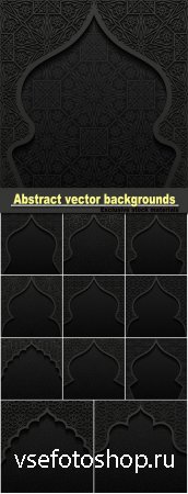 Abstract vector backgrounds with traditional ornaments