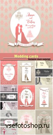 Wedding cards with space for text