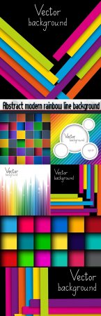 Abstract modern rainbow line background