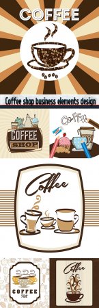 Coffee shop business elements design