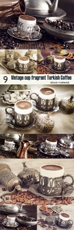 Vintage cup fragrant Turkish Coffee
