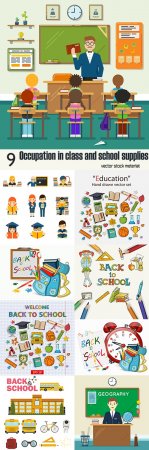 Occupation in class and school supplies