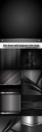 Dark chrome metal background carbon design