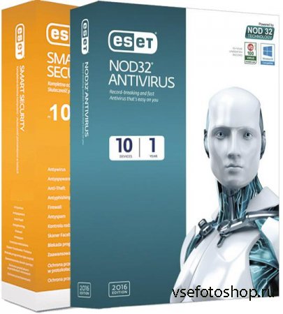 ESET NOD32 Antivirus / Smart Security 10.0.390.0 RePack by KpoJIuK (8-в-1)