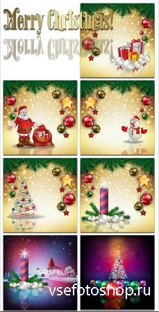 Новогодние фоны-Новогодние композиции.8 часть/Christmas backgrounds-Christm ...