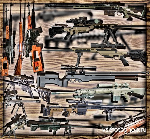 Растровые клипарты - Снайперские винтовки