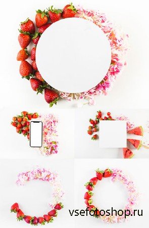 Цветочные рамки - 2 - Растровый клипарт / Floral frame - 2 - Raster clipart