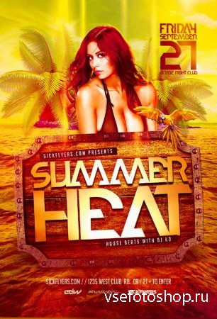 Summer Heat psd flyer template