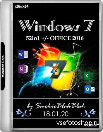 Windows 7 SP1 x86/x64 52in1 +/- Office 2016 by SmokieBlahBlah 18.01.20 (RUS ...