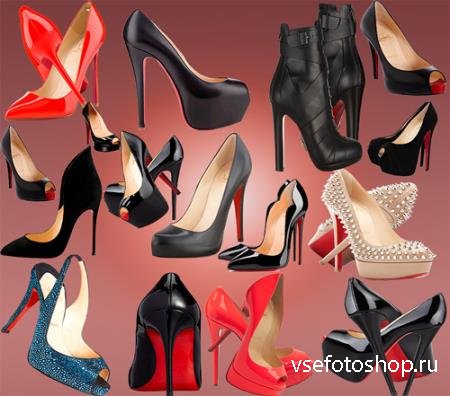 Прозрачные клипарты для фотошопа - Женские туфли
